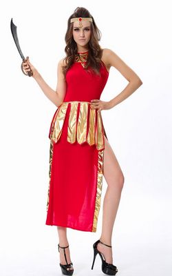 F1460 Red Greek Goddess Sexy Costume.
